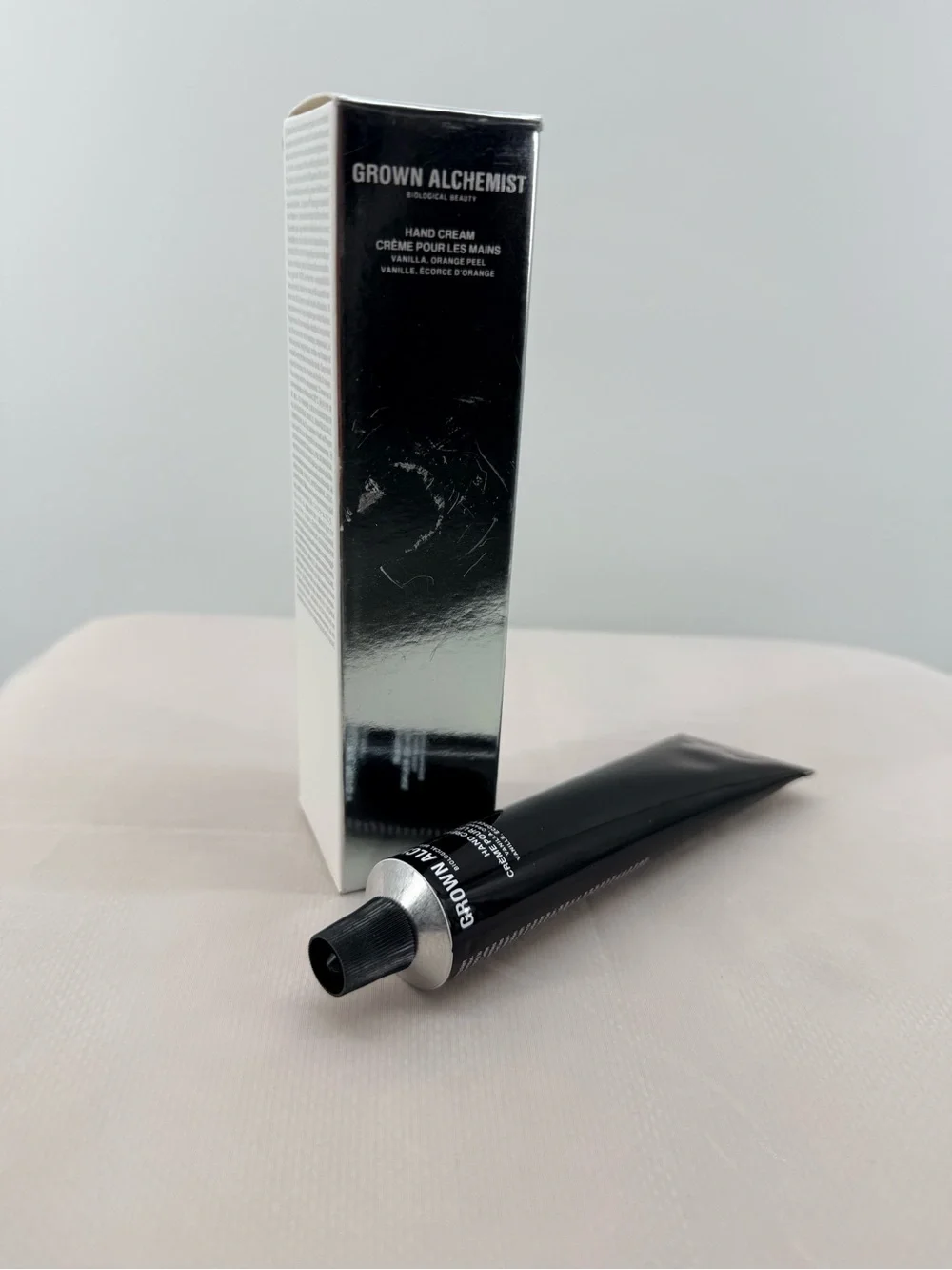 Grown Alchemist Black Hand Cream Tube and Box